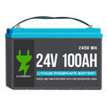 Heated Lithium Phosphate 24V 100Ah 2400 WH