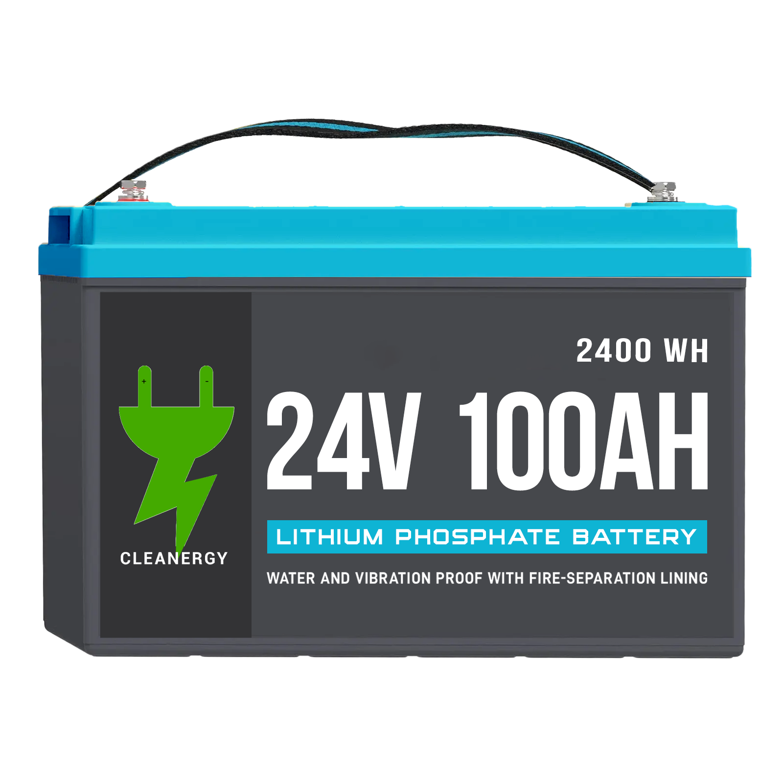 Heated Lithium Phosphate 24V 100Ah 2400 WH